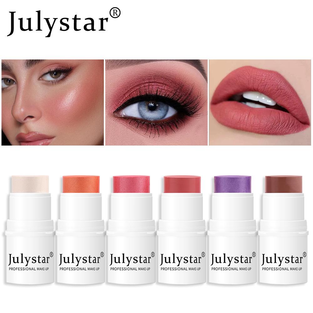 Румяна-хайлайтер Julystar Light Pink - естественное сияние без стойкого цвета, легкое создание нежных черт лица