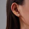 European & American Hot-Selling Gold-Plated Copper Star Zircon Ear Cuff - Fashionable Women’s Jewelry