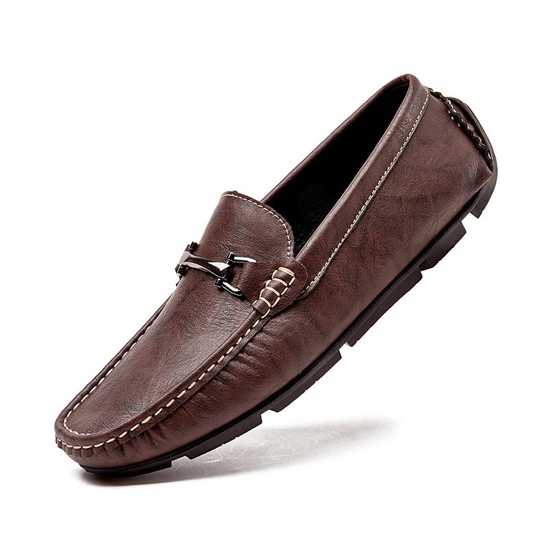 Fashion Non-Slip Men Loafers All-match Flats High Quality Men's Dress Shoes New Leather Men Casual Shoes Male Comfortable Business Shoe