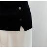 Korean Style High Neck Asymmetrical Long Sleeve Knitwear - Autumn Women's Slimming Sweater Top