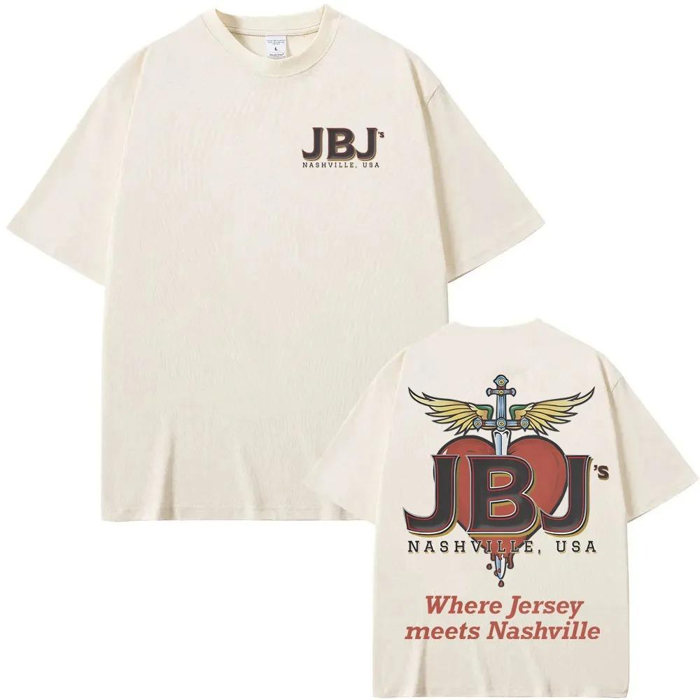 JBJS New Jersey Nashville Perfect Fusion TShirt Bon Jovi Summer New Style Korean Version 100 Cotton HighQuality Long