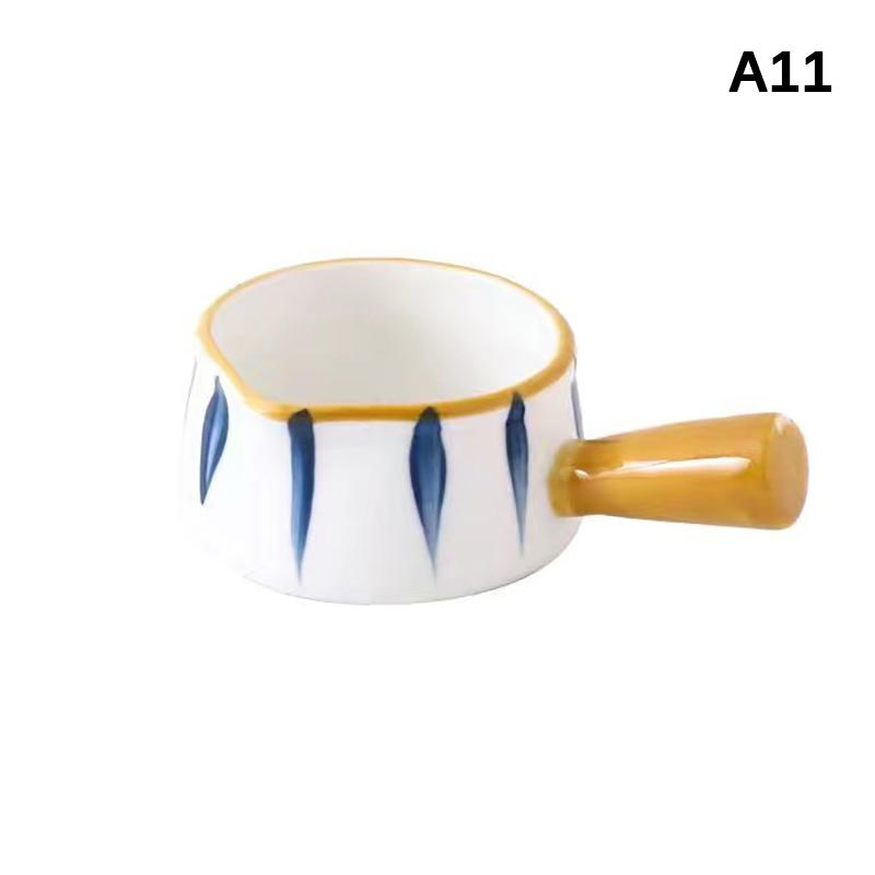 Мини керамическая чашка для молока, кувшин для сливок, многофункциональная тарелка для приправ, маленький кофейник, уксус, соус с ручкой