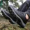 TUINANLE Men's Hiking Shoes Leather Outdoor Shoes Wear-resistant Men Trekking Walking Hunting Sneakers