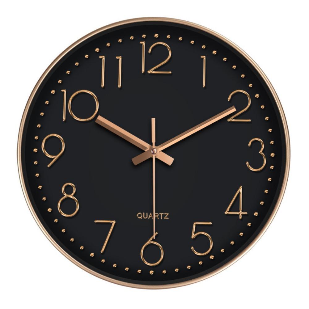Creative Silent Nordic Wall Clock Round Multi-color Electronic Color Clock Non-Ticking Wall Hanging Clock Bedroom