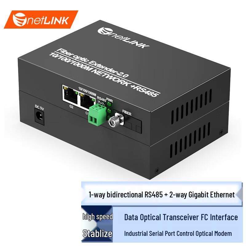 netLINK Industrial Serial Data Fiber Optic Transceiver