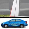 Car TPU/Glossy Mirror Pillar Post Cover Door Trim Window Decorative Sticker For Chevrolet Aveo Sedan Hatchback 2011 2012-2014