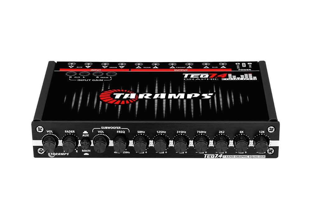 TARAMPS TEQ 7.4 Pro Автомобильная аудиосистема 7-полосный графический эквалайзер EQ Синяя подсветка