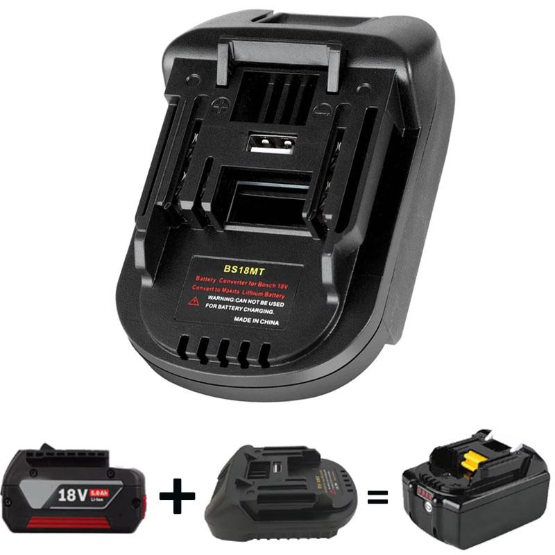 Адаптер батареи BS18MT Преобразует BOSCH 18V BL1860 в Makita 18V BL1820 30 Инструментов Решение для питания