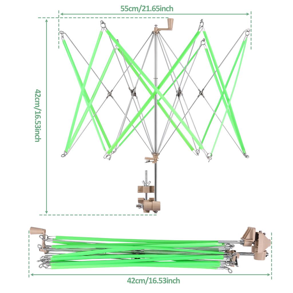 Моталка для пряжи Зонтичная моталка для пряжи Ручная моталка для вязания Инструмент Легкий пластиковый металлический моталка для шерстяной пряжи Инструмент для вязания