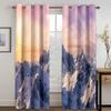 Natural Scenery Snow Mountain Lake Forest Cloud Sun Waterfall 3D-printed Curtains for Bedroom Hotel Studio Window