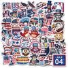 50 Independence Day Stickers American Festival Celebration Doodle Stickers DIY Suitcase Laptop Stickers