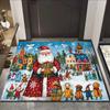 Коврик для входной двери Advanced Sense Cartoon Santa Claus Коврик для входной двери Нескользящий бытовой впитывающий быстросохнущий коврик
