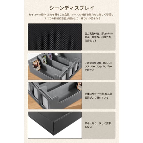 HG CHASING TRIBE Deck Case, Trading Card Case, PU Leather, Holds 2400 Cards, Large Capacity, Top Loader Case with Display Window, Sleeve Compatible (B