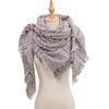 European and American Style Large Check Triangle Snood Scarf - Spring, Autumn, Winter