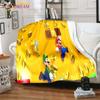 Плед Mario Bros Высококачественный Фланелевый Теплый Мягкий Плюшевый для Дивана Кровати Подходит для Пледа от Кондиционера