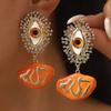 Средневековое искусство Абстрактная личность Серьги-капли масла Подиумный темперамент Мода Глаза Бриллиантовые серьги