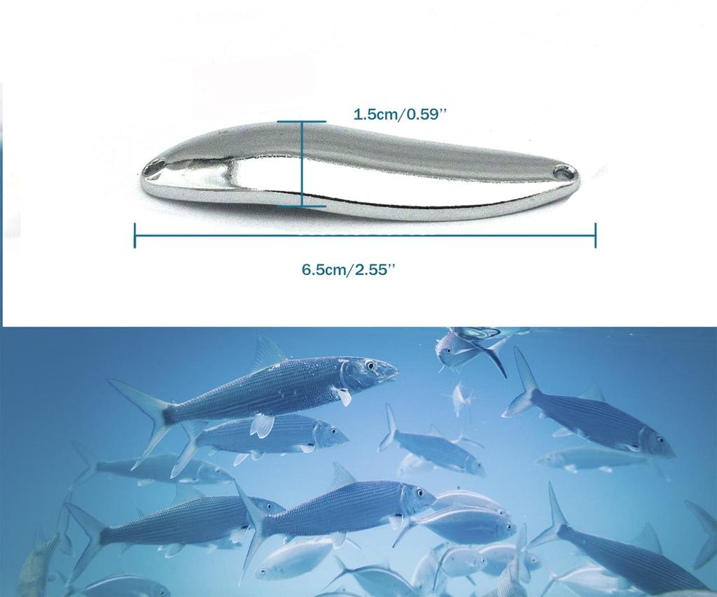 Рыболовная блесна Серебряная и для морской воды Жесткие металлические литые ложки для лосося и окуня 20 г 50 штук ложек, 22 г/3 г Золотая, спиннербейты, (50 штук, серебристый)