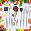 3/5/6pcs Stainless Steel Grill Fork Shovel Clip Brush with Bag Grill Utensils Set  Outdoor
