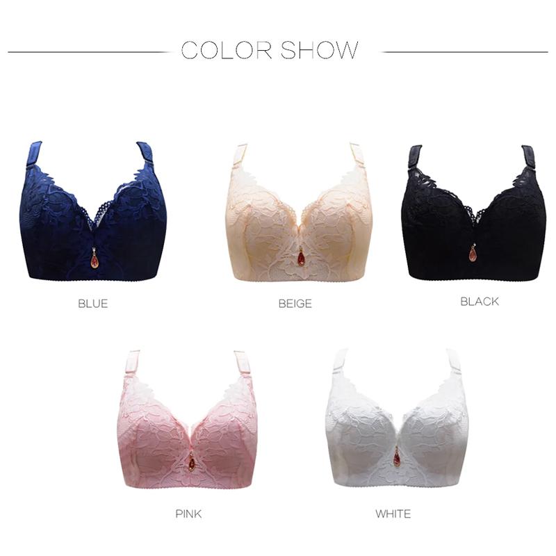 Сексуальные милые женские бюстгальтеры Push Up кружевной бюстгальтер больших размеров бюстгальтер комфортное нижнее белье женский двубортный