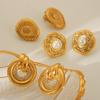 18K Gold Stainless Steel Diamond Inlaid Earrings for Women, Fashionable Elegant High-end Titanium Steel Studs, Pearl Ear Jewelry