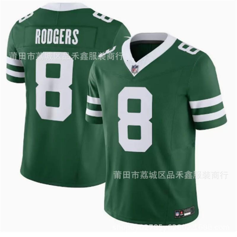 NFL New York Jets Custom Football Jersey Rogers 8 Gardner 1 5 20 Cotton Mesh Team Sport Uniform Men Women