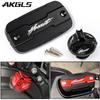 For HONDA Goldwing Gl1800 Hornet 600 900 CB600F 2007-2012 Motorcycle Front Brake Fluid Tank Cap + Filling Port Cap Accessories