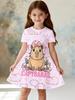 Dress for Girls Fashion Capybara Children Clothes Summer Girls Clothes Comfortable Princess Dresses Trendy Cartoon Girl Dresses