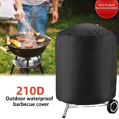 Круглая водонепроницаемая крышка для уличного гриля BBQ из Оксфордской ткани, ветрозащитный чехол-защита для духовки, водонепроницаемый чехол для гриля, чехол для барбекю