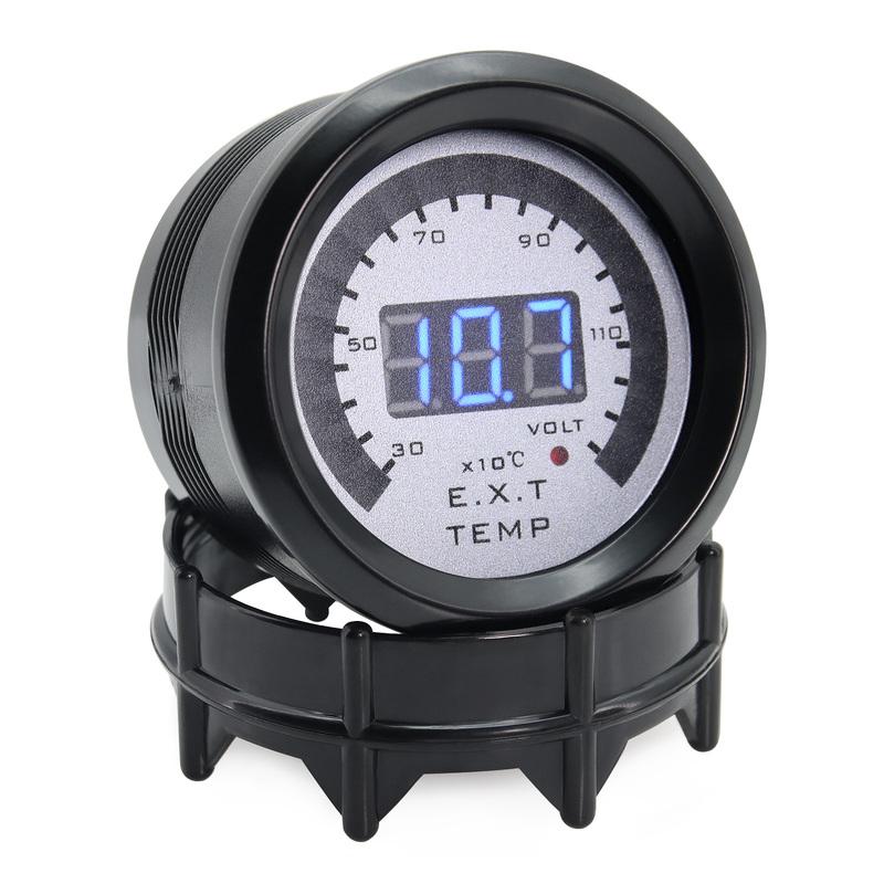 AD 52MM Exhaust Gas Temp Gauge Digital LED EXT + Voltmeter Voltage air fuel Auto Car Styling EGT Temperature Gauge Car Meter