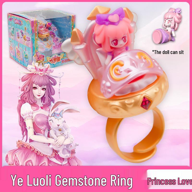 Ye Luoli Ice Princess Jewelry Set: Gem Bracelet & Love Ring - Girls' Toys & Gifts