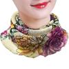 Yousheng Women Floral Chiffon Ring Scarf Neck Guard False Collar Elastic Bib Wraps Travel Scarf Versatile Accessory