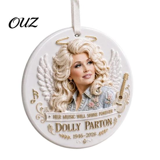 Christmas Gift for Family Country Music Legend Acrylic Ornament, Honoring The Queen of Hanging Festival Party Wall Ornaments Decor Tree Garden Window