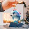 Очаровательный акриловый брелок в виде дельфина, игривый мультяшный стиль для украшения автомобиля