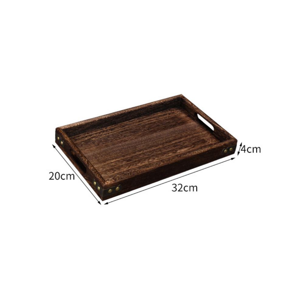 Rectangular Charcoal Tea Set Tray Wooden Wood Storage Tray Decorate Tray Display Plate Tea Fruit