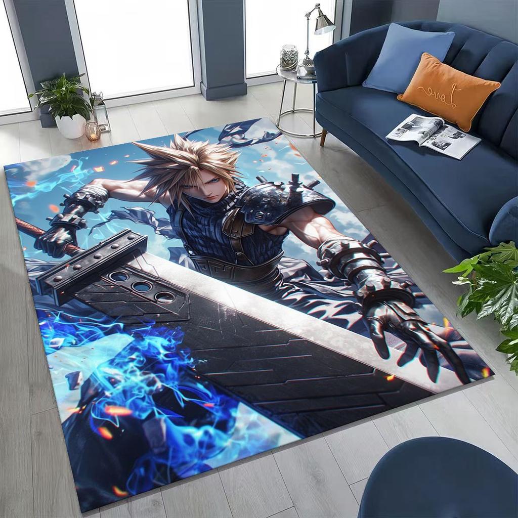 Мультяшный ковер Final Fantasy Сефирот Клауд Тифа для спальни гостиной дивана домашний коврик для декора, большой нескользящий напольный коврик
