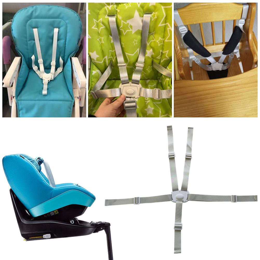 Children's Dining Chair Safety Belt 5 Point Baby Safety Strap Belt Adjustable Baby Seat Security Belt Kid's Chair Accessories