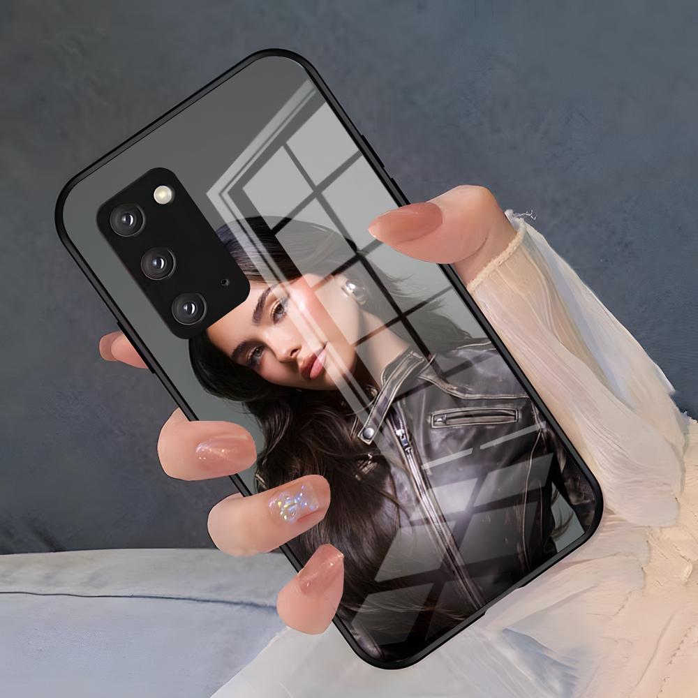 Чехол для телефона Madison Beer Singer для Samsung A25 A13 A33 5G A54 A36 A35 A56 A52 A14 Ударопрочная стеклянная крышка
