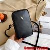 New Women Purses Solid Color Genuine Leather Shoulder Strap Bag Mobile Phone Bag Card Holders Wallet Black Cowhide Handbag