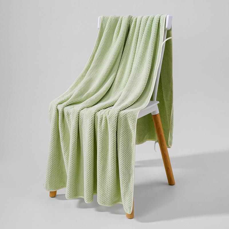 Большое банное полотенце Увеличенное утолщенное коралловое бархатное банное полотенце с ананасовой решеткой Быстросохнущее впитывающее банное полотенце Быстросохнущее банное полотенце