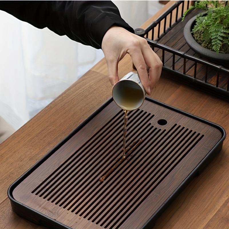 1 шт. поднос для чая, бытовой простой маленький поднос для чая, Тип хранения воды, бамбуковое сиденье для чая, круглый поднос для чая для использования в чайном домике