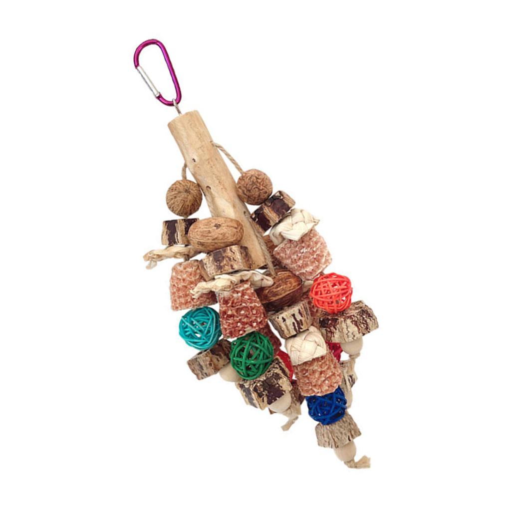 Интерактивная игрушка для ухода за молярами у птиц способствует уходу за клювами и обеспечивает длительное развлечение Игрушка для ухода за молярами у птиц из ротанга