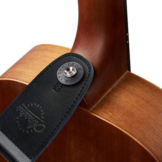 Amumu Guitar Strap, Black SBR Foam Padded Guitar Strap with Strap Block & Headstock Strap Ties for Acoustic, Electric, and Bass Guitars - 3.3" Wide