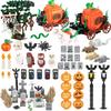 Хэллоуин Сцена Строительный Блок Фигурка MOC Кладбище Надгробие Змея Мышь Тыква Машина Летучая Мышь Уличный Фонарь Свеча Кирпичный Игрушка Подарок K023