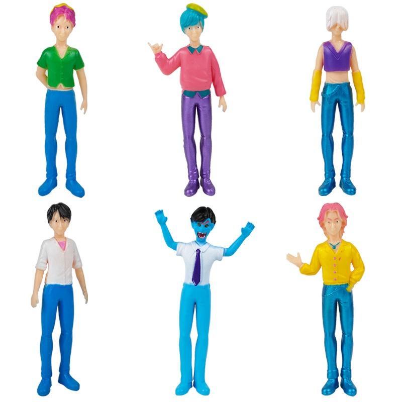 5/6/12 шт. Аниме K-pop Истребители демонов Фигурка Модель Игрушка Мультяшные Игровые Периферийные Устройства Украшение Стола Коллекционные Фигурки Модель Игрушка Подарок