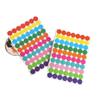 6 листов цветных наклеек с точками, круглые цветные этикетки с кодировкой, этикетка с точками в горошек для офиса, классной комнаты, украшение для вечеринки