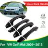 Подходит для Volkswagen VW Golf 6 MK6 2009 2010 2011 2012 2013 Глянцевая черная наружная ручка двери Крышка автомобильных аксессуаров Запчасти наклейка