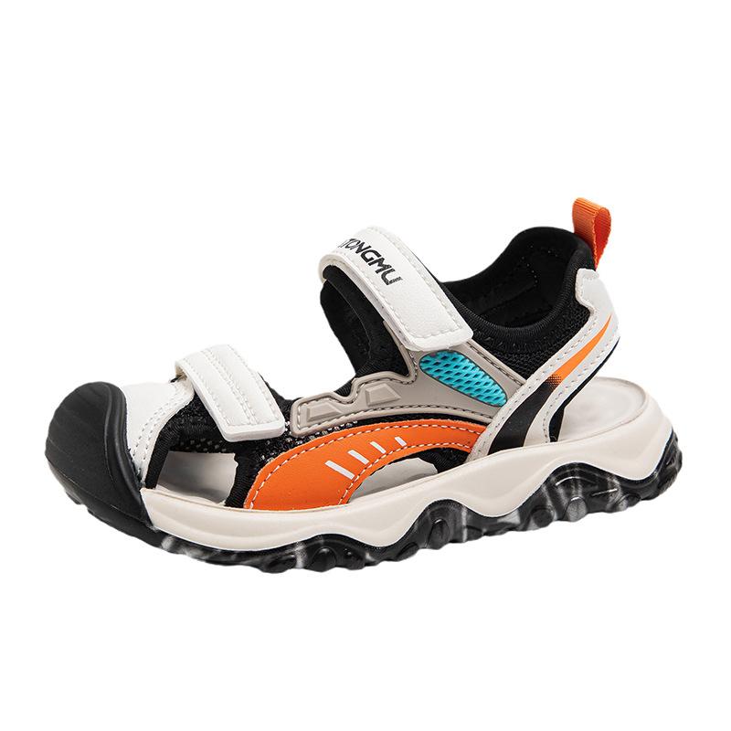 Детские легкие сандалии летние мальчики сумка голова крутые тапочки девочки полые пляжная обувь