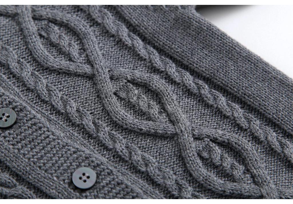 Unisex Korean Style 100% Cotton Knit Cardigan for Boys – Spring/Autumn Casual Baby Sweater