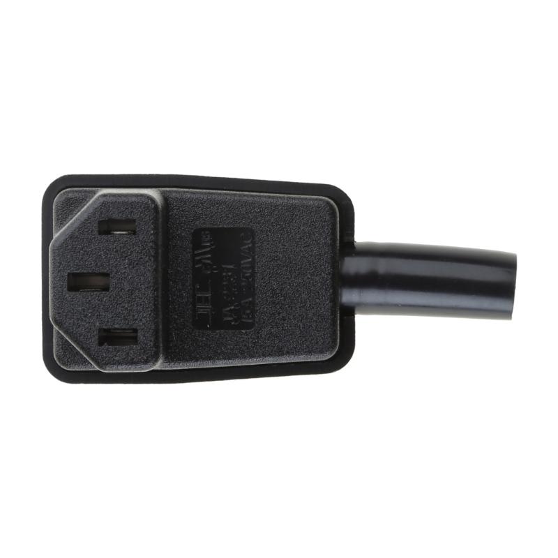 1 шт. C13 гнездовой разъем кабеля, угловой, 90 градусов, IEC 320 AC 10A 250V, соединительный штекер кабеля питания