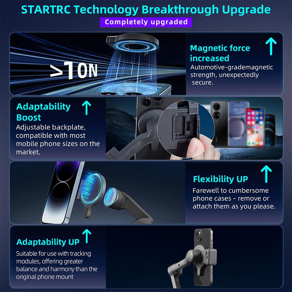 Магнитное крепление для DJI Osmo Mobile 8, Магнитное кольцо, Держатель для телефона, Быстросъемный кронштейн для стабилизатора DJI OM 7, Аксессуары